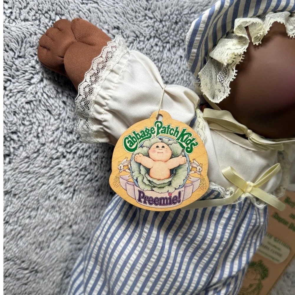 Vintage Cabbage Patch Kids Preemie African American Mold 1 CPK Coleco 1982 Tag